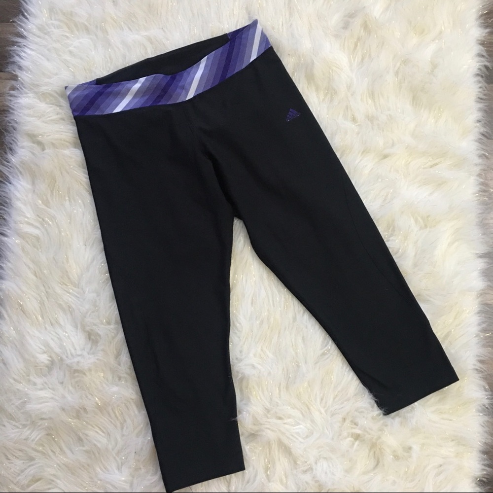 Adidas black Capri leggings size M